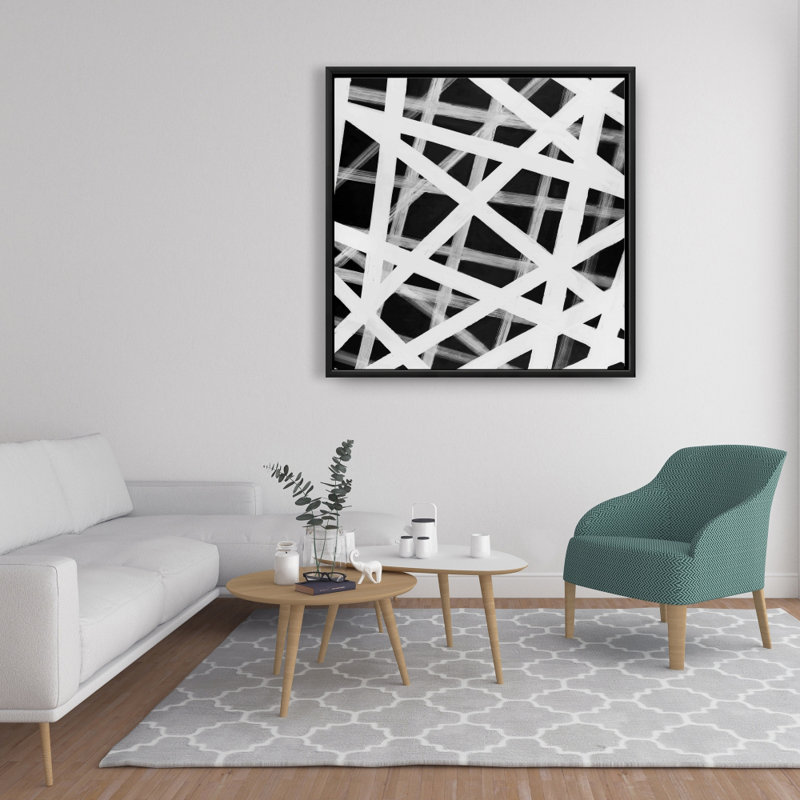"Rayures géométriques" sur toile