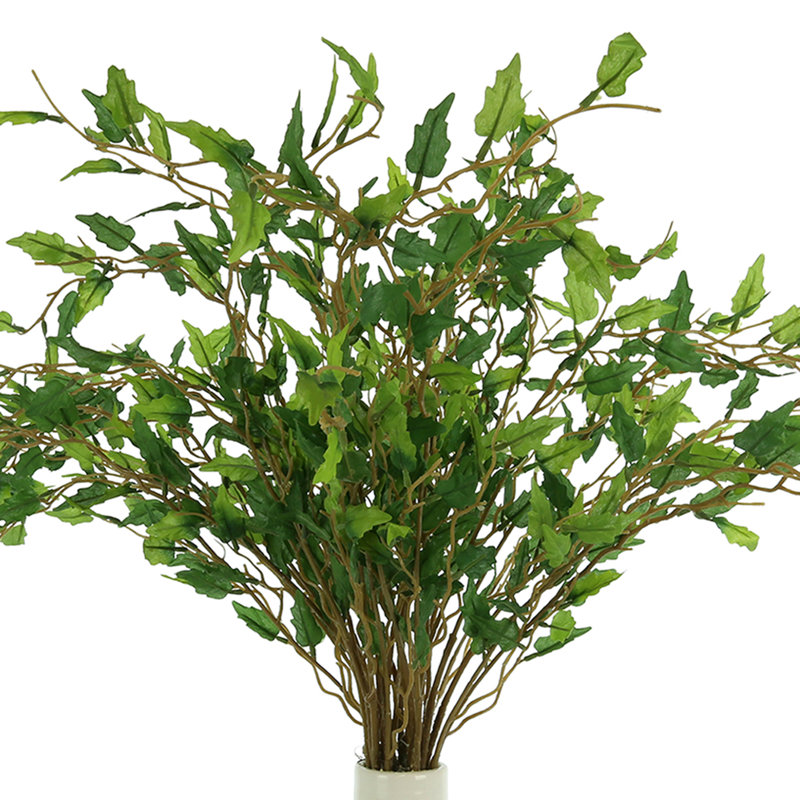 Maitland organique moderne Smilax disposée dans un vase à feuilles en céramique