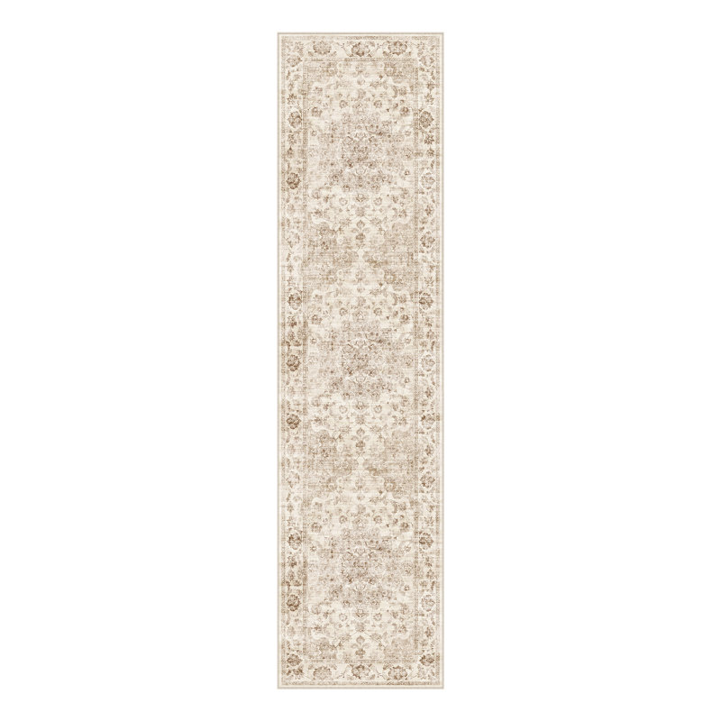 Tapis persan à motif antidérapant Rosalie, Tapis de couloir 2 pi x 8 pi