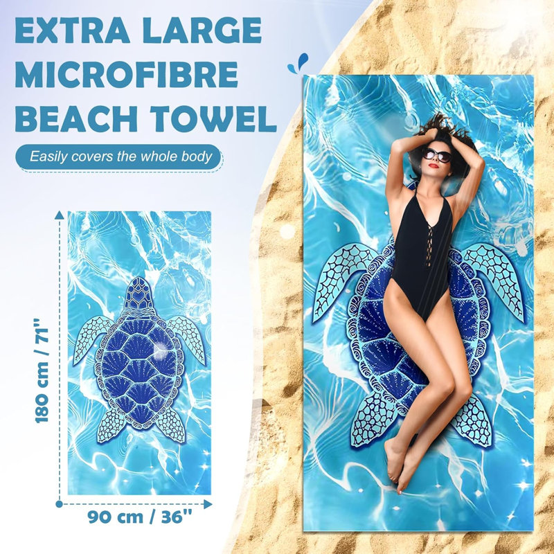 Beach Towel, Ripple + Seagrass