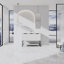 Meuble-lavabo autoportant avec lavabo en résine-947380218