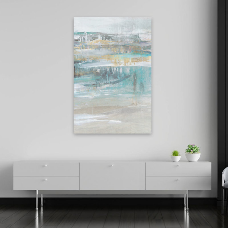 «Living In A Transient Dream I», art abstrait de la terre et du paysage marin, art moderne, océan, art côtier