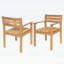 Ensemble de 2 chaises de salle à manger d'extérieur en bois d'acacia avec sièges tissés - Fauteuils de patio rustiques, durables et confortables pour tout environnement extérieur