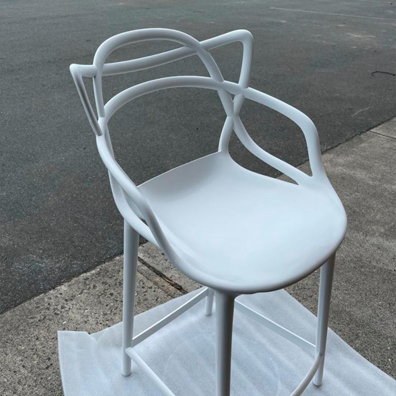 Tabouret de bar et de comptoir, Tabouret de bar (siège d’une hauteur de 30 po), Blanc / Blanc, 2