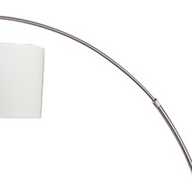 Sanel 86'' Arched Floor Lamp, Silver, White