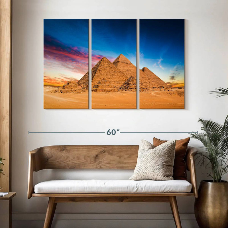 Pyramides d'Adella à Gizeh, H 32 po x l 50 po