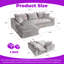 Canapé modulaire modulaire en L avec méridienne, support en mousse compressée et tissu chenille-1085706537