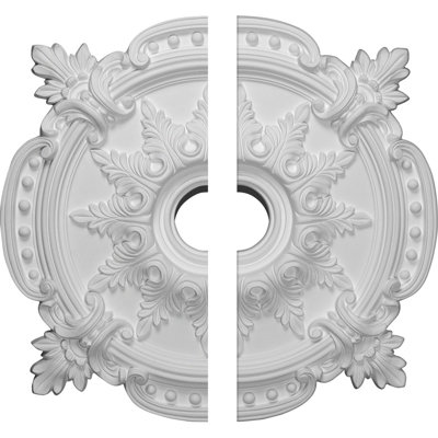 Endurathane Benson Classic Ceiling Medallion, 28 3/8"OD x 3 3/4"ID x 1 5/8"P (Fits Canopies up to 6 1/2"), Two Piece, Factory Primed