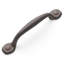 Poignée en fer rustique de la collection Refined Rustic - Poignée centre à centre de 3-3 / 4 po - Quincaillerie Craftsman pour tiroirs et armoires-111122830-35892614