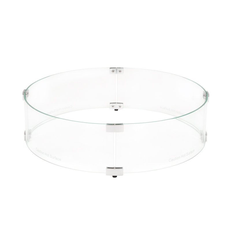Garde-vent rond pour foyer, H 6 po x l 23 po x P 23 po