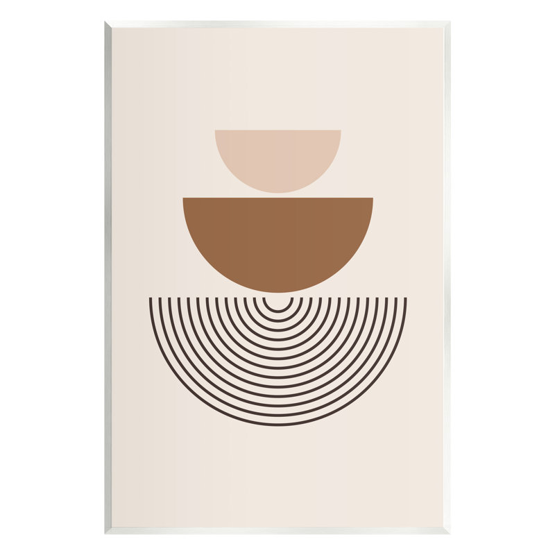 Plaque murale géométrique beige Stupell Industries par LSR Design Studio, H 15 po x l 10 po x P 0,5 po