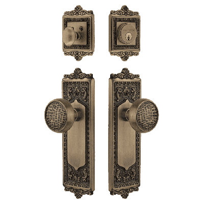Nostalgic Warehouse Egg & Dart Entry Set with Craftsman Knob