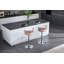 Ensemble de 2 tabourets de bar, avec repose-pieds chromé et base pivotante en velours à hauteur réglable et tabouret de bar simple chromé-1100414603