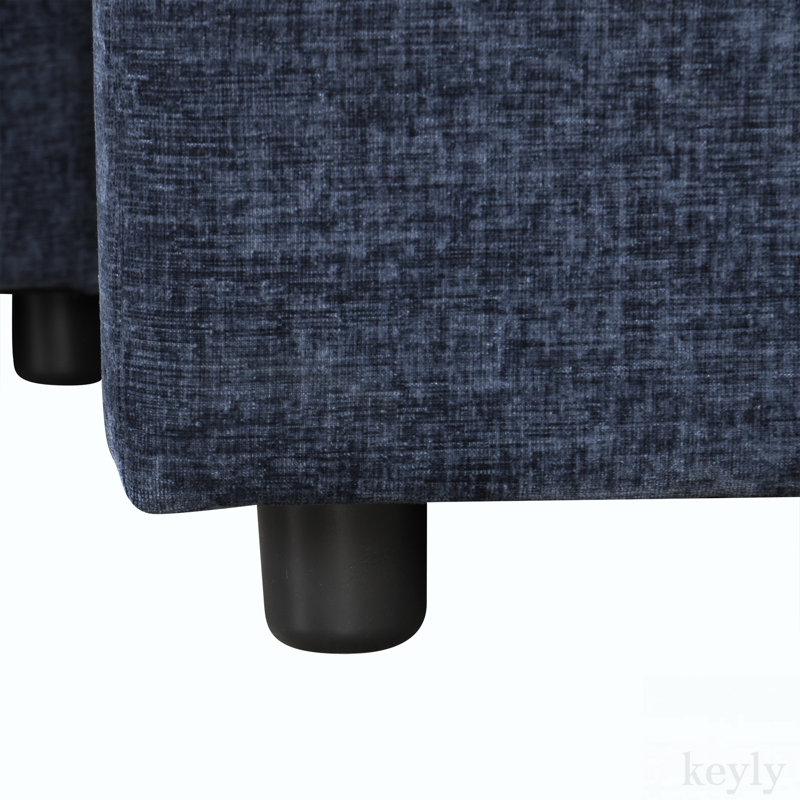 Accoudoirs carrés de 89 po, Polyester bleu