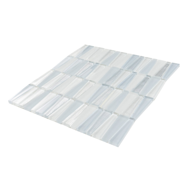 Glacier 0.8 in. x 3.1 in. Glossy Tile, White/Blue