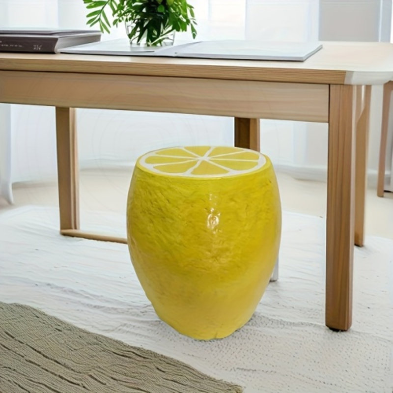 Tabouret citron en résine