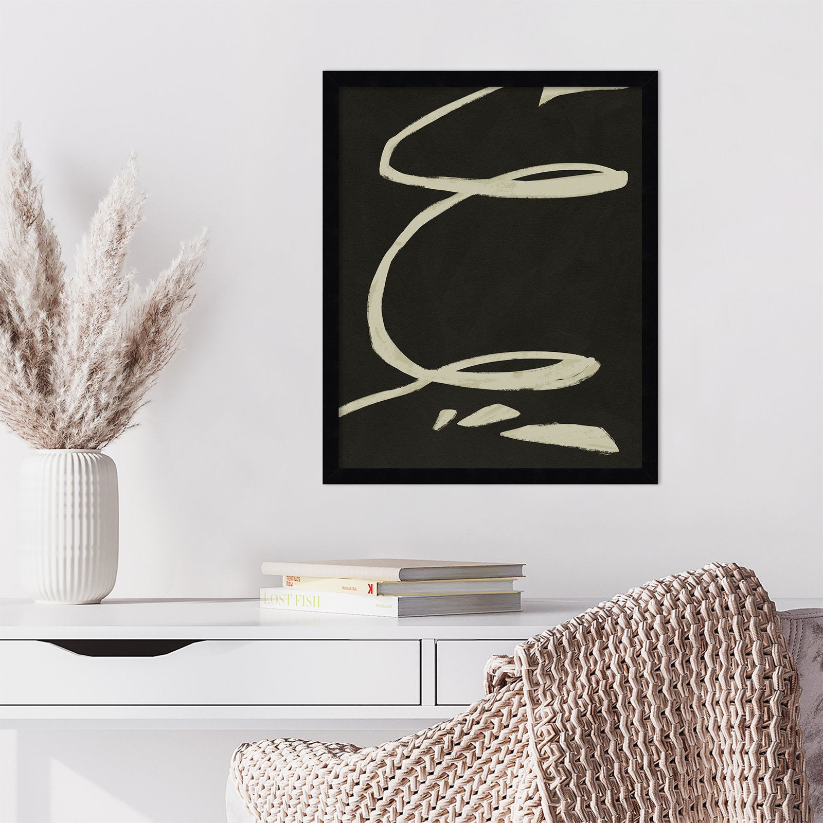 Neutral Spring III Print by Jacob Green, Black, 21" H x 17" W x 1" D