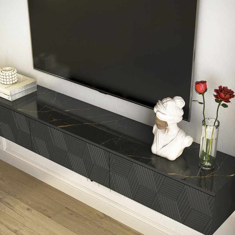 Viola 66.9''  Floating TV Stand, Black