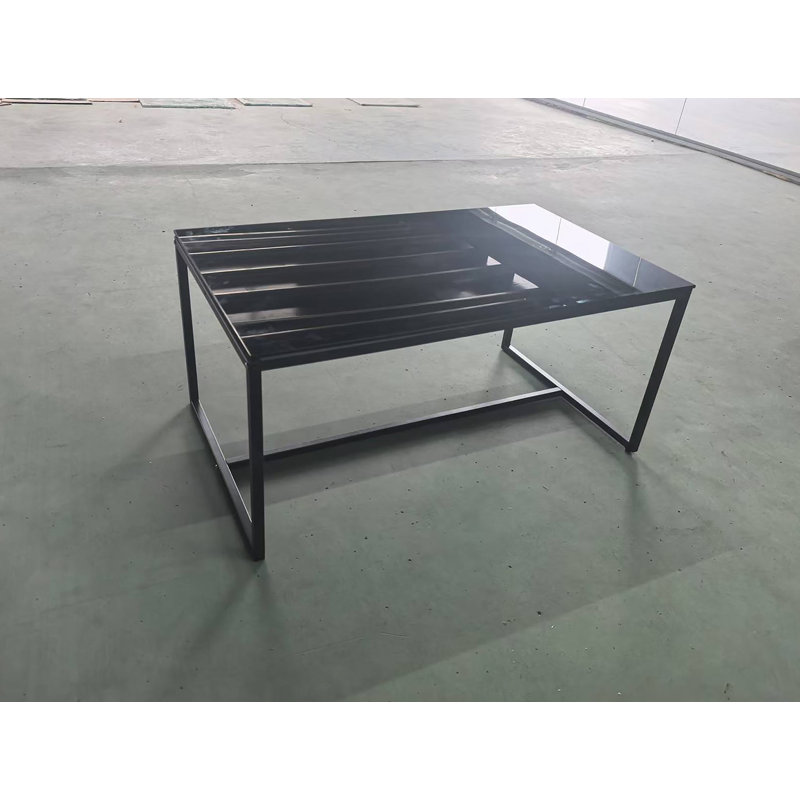 Table basse, table basse en verre avec pieds en métal