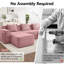 Canapé modulaire 3 places sans os, canapé modulaire Cloud avec assise profonde, canapé modulaire moderne 3 places avec coussins décoratifs Corduroy Fabri-1829972542