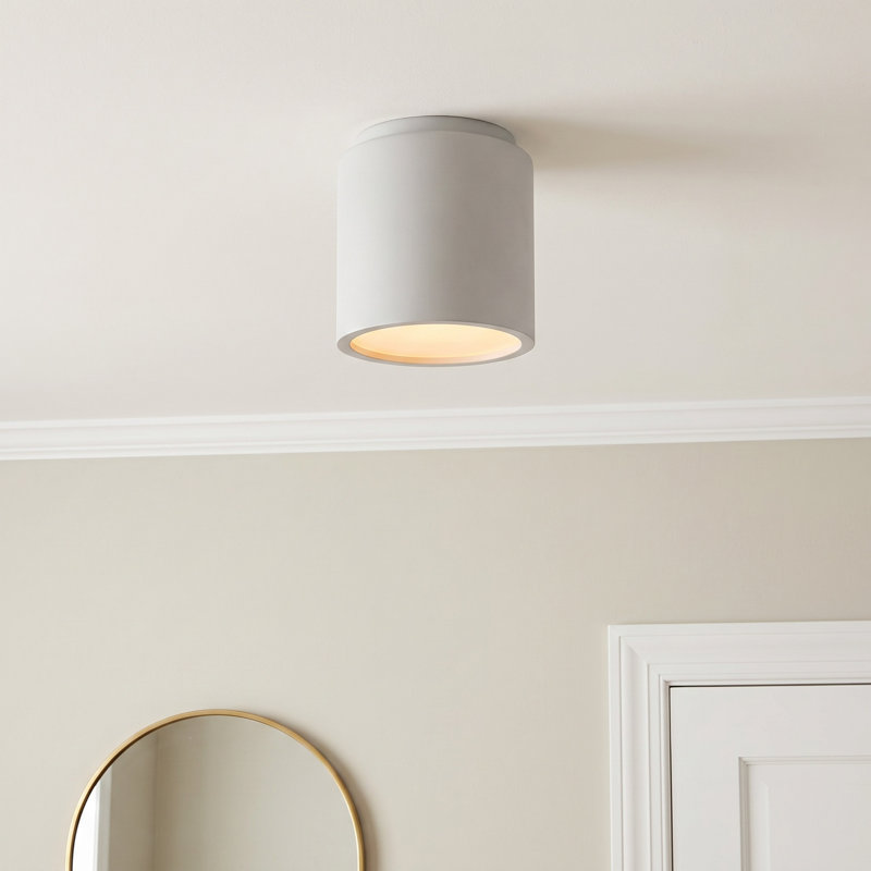Sumatra Ceramic Flush Mount, Bisque, Incandescent (Not Included)