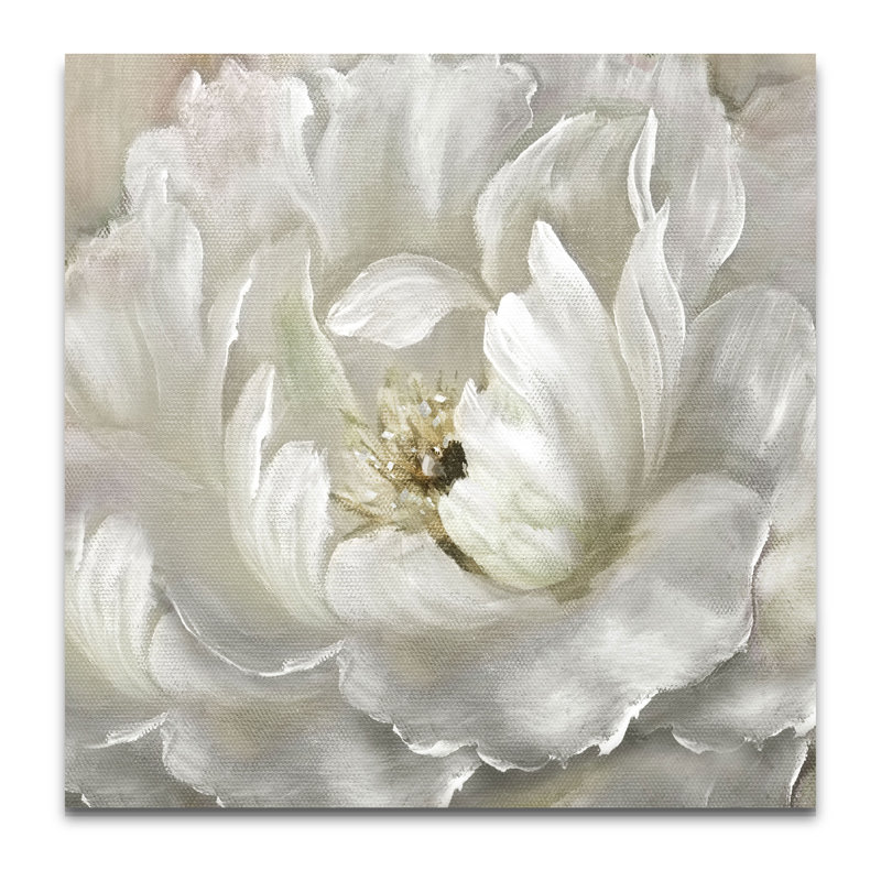 Tableau « Pivoine parfaite », H 40 po x l 40 po x P 1,5 po, Toile tendue