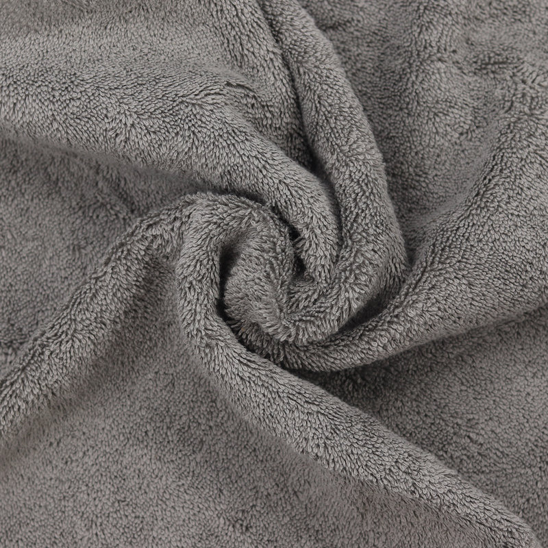 Ensemble de serviettes de bain en coton turc 2 pièces Wellston, Gris