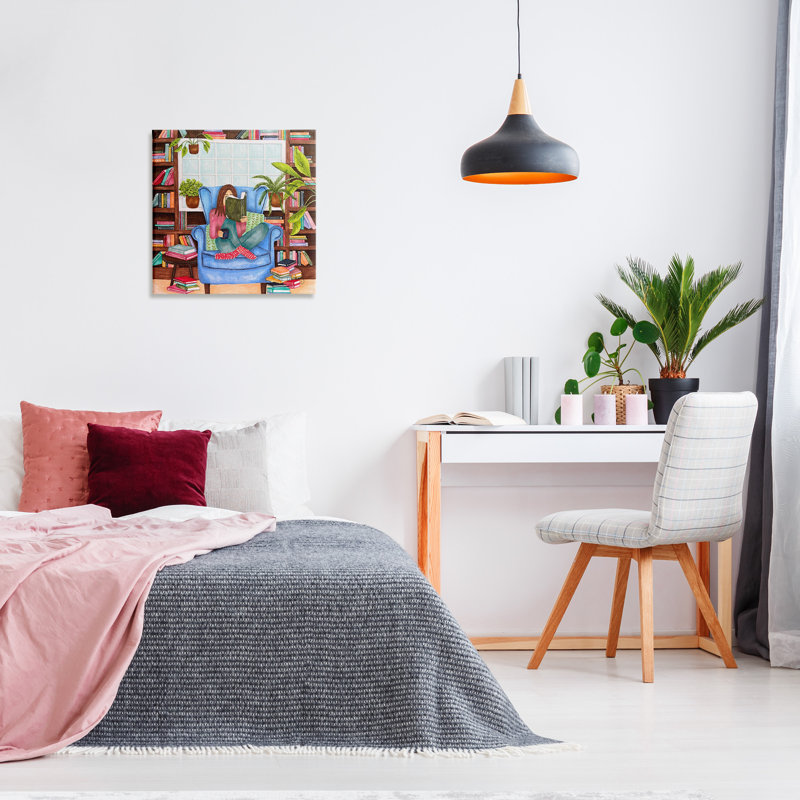 "Cozy Reading Corner" par Ale Saiz Studio sur, Toile tendue, H 24 po x l 24 po x P 1,5 po