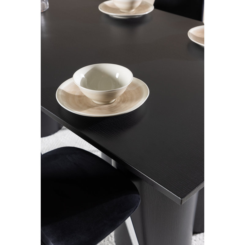 Darious 6 - Person Dining Set, Black