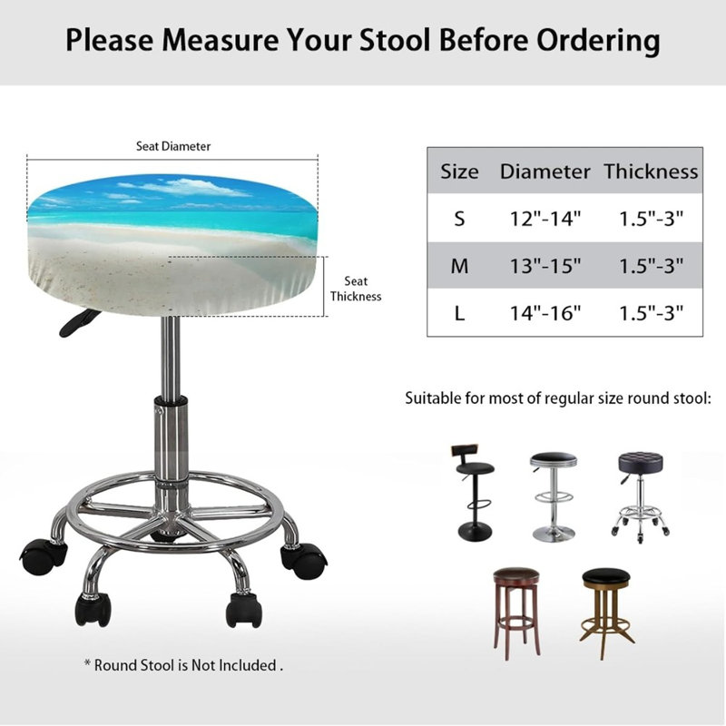 Housse de tabouret de bar Hawaiian Ocean