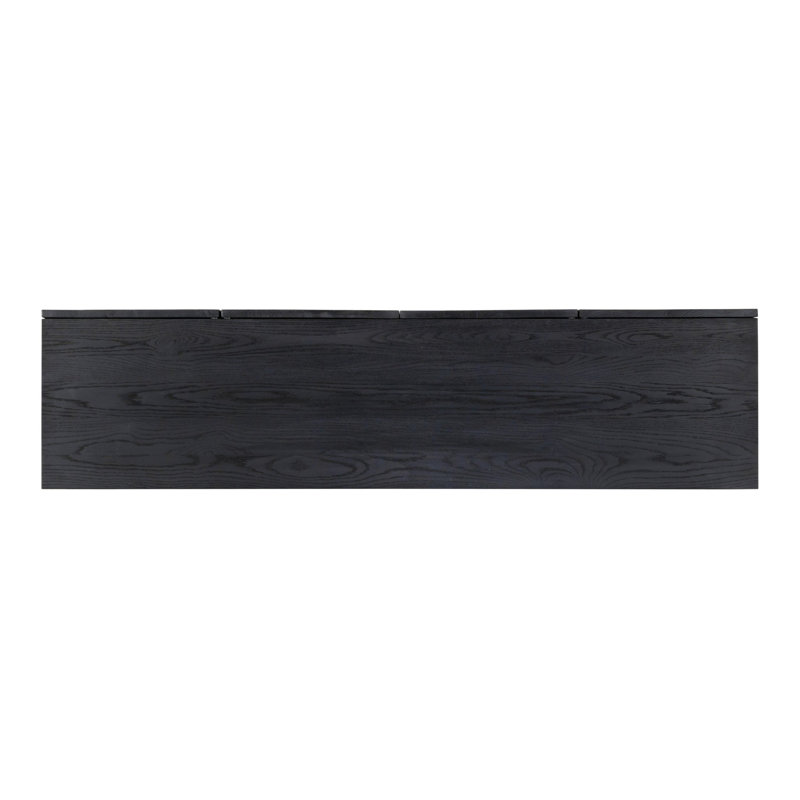 Asbury Media Console-Light Wash Oak, Black Oak