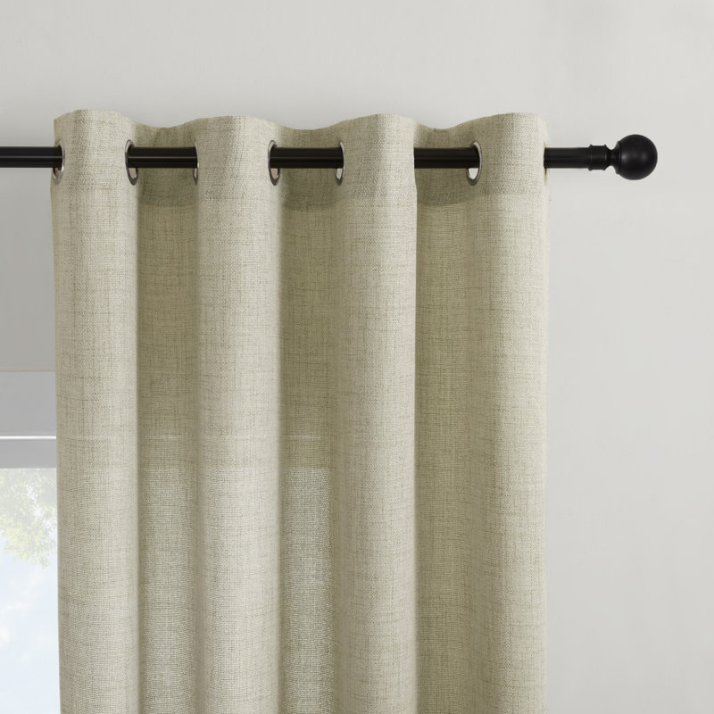 Paire de rideaux semi-transparents Draycott, Pierre, L 52 po x L 90 po