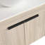 Meuble-lavabo flottant de 24 po avec lavabo en céramique, meuble-lavabo mural en chêne blanc, porte à fermeture en douceur, 2 armoires à porte, rangement spacieux, poignées en métal, ensembles en chêne moderne, lavabo, espace à fermeture en douceur,