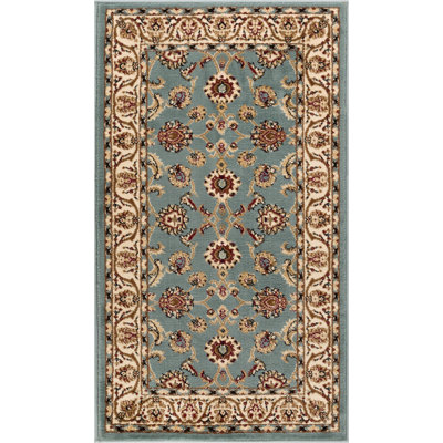 Tapis bleu clair Leilla Sarouk