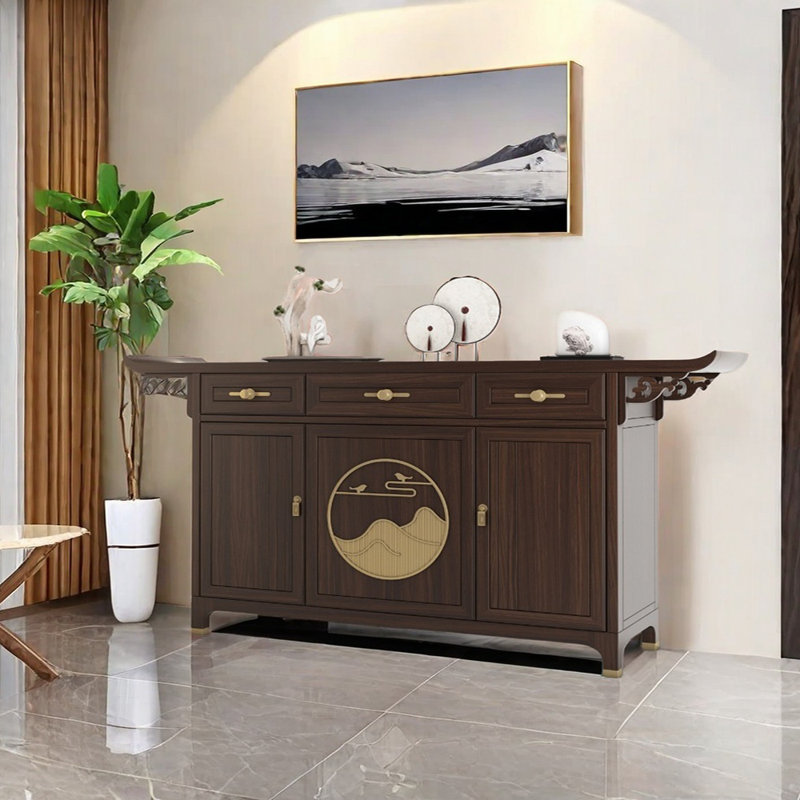 Buffet en bois massif de style chinois