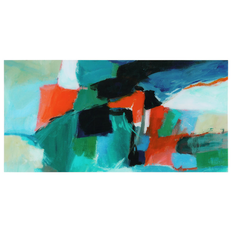 Éclaboussure de couleur - impression sans cadre sur verre