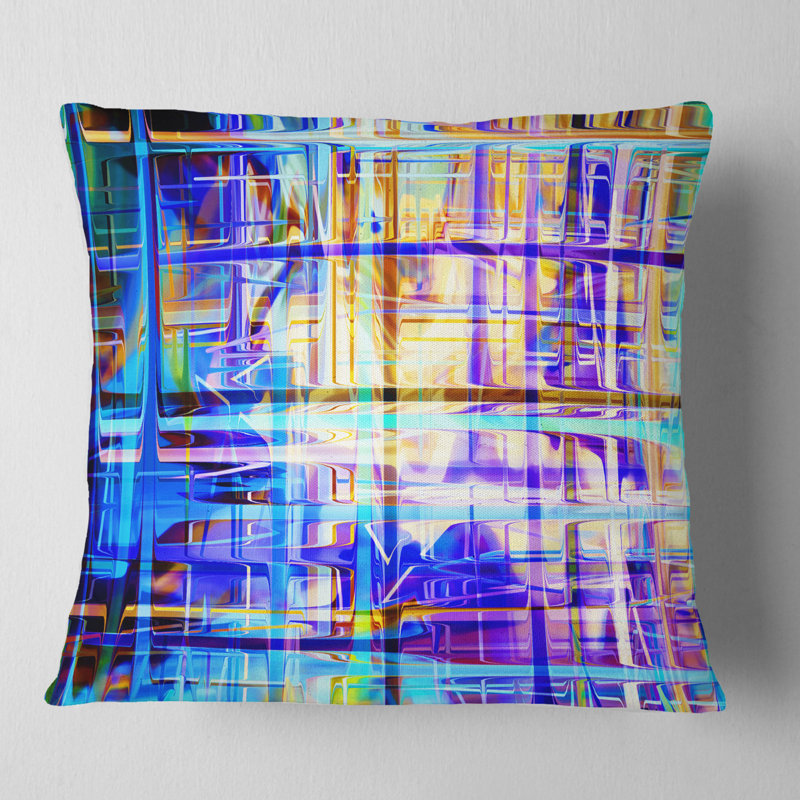 Coussin abstrait, 16 po x 16 po, Carré