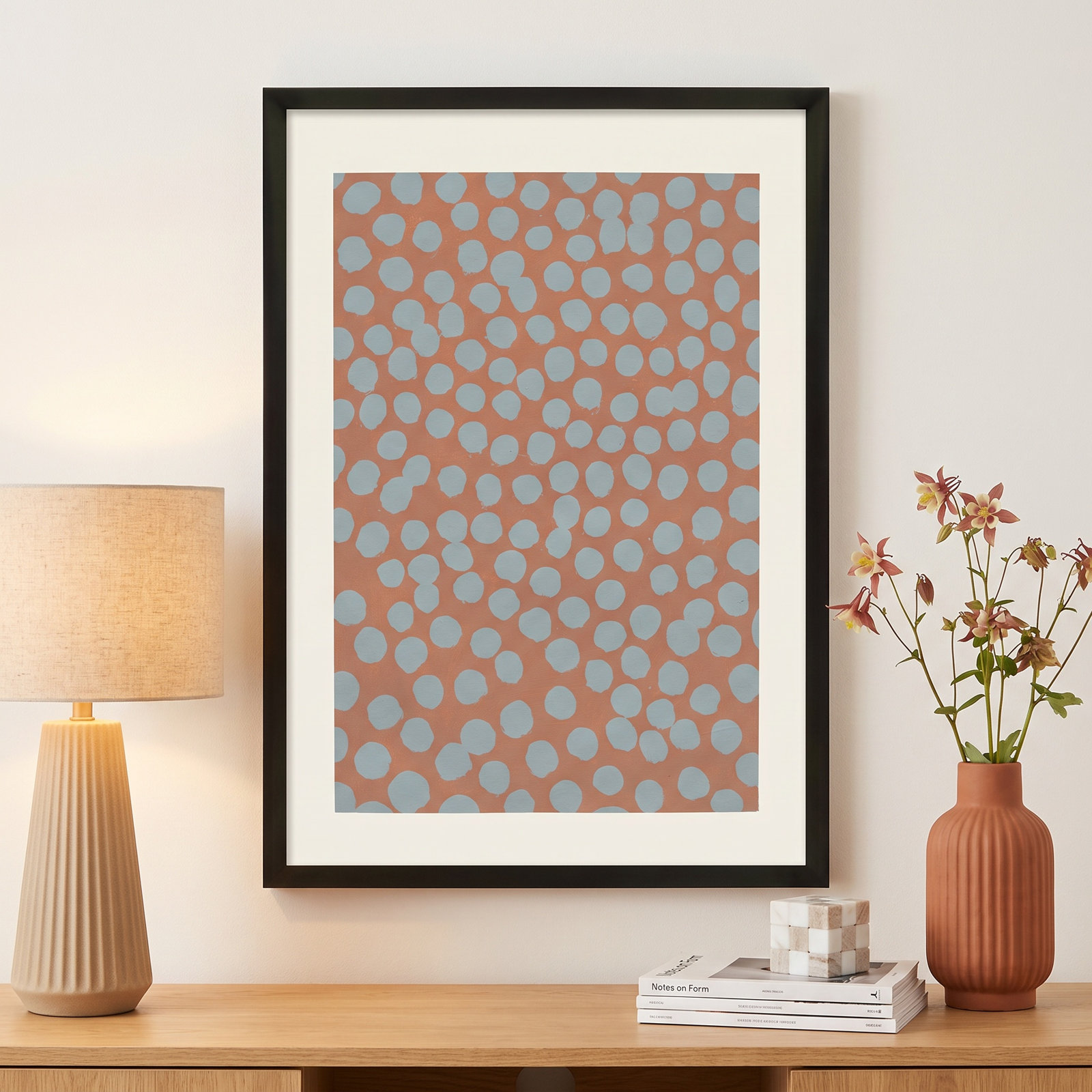 Terra Cotta by Michela Sorrentino, 20" H x 14" W x 1.25" D, Black