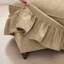 Canapé modulaire à quatre places en chenille café avec forme de pétale, dossiers à fleurs, jupes détachables et options de rangement multiples Dossier à coussin incurvé, pieds fuselés, idéal pour les salons