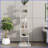 Bookshelf 5-Tier 360° Rotating with Clear Acrylic Shelves &amp; Anti-Toppling Base | White | Particle Board