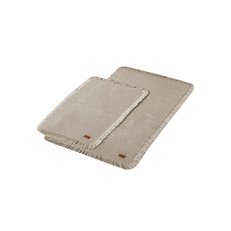 Dale Cotton Twill Non-Slip Bath Mat, Taupe