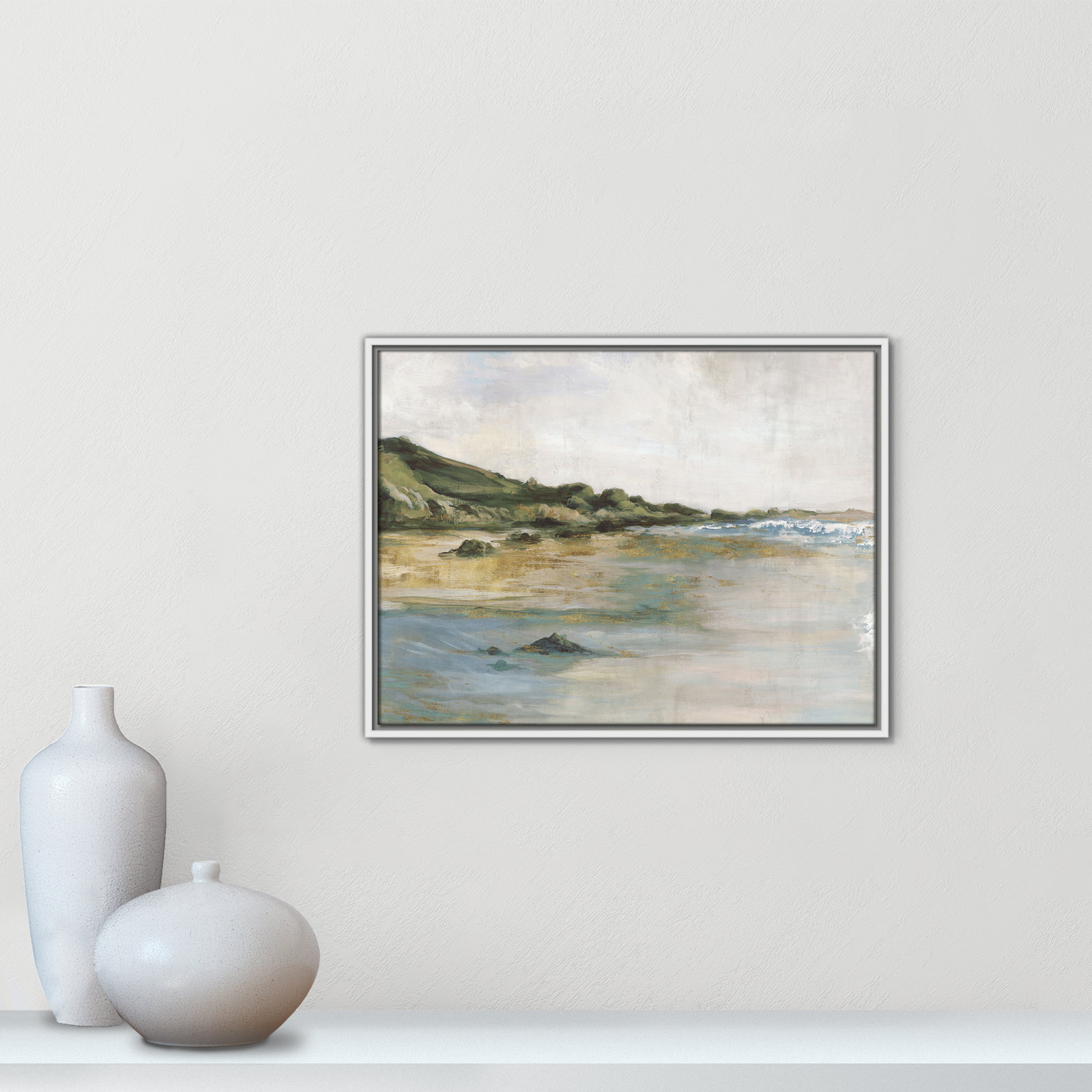 Cordoba "Tide's Edge" Print, 19.5" H x 25.5" W, White