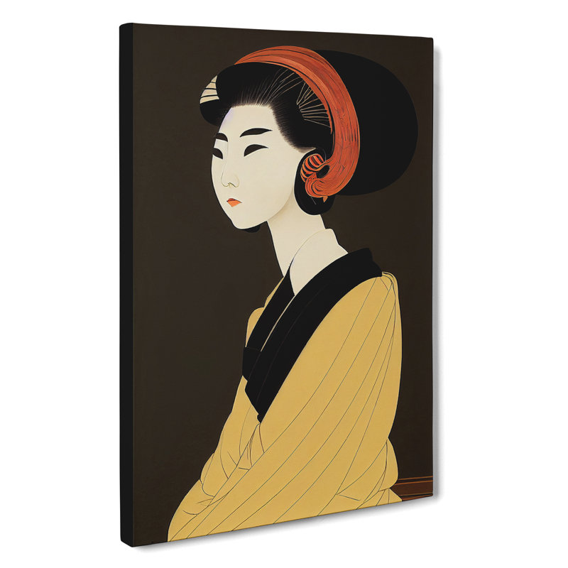 A Beautiful Geisha No.4 - Wrapped Canvas, 50cm H x 35cm W x 3cm D