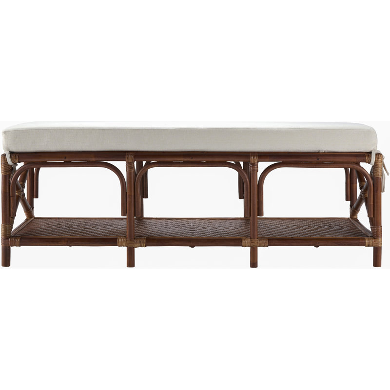 Banc de rangement Harker, Blé / bois