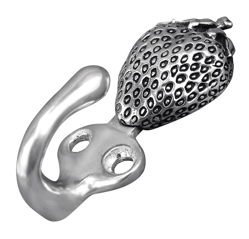 Pollino Wall Hook, Antique Silver