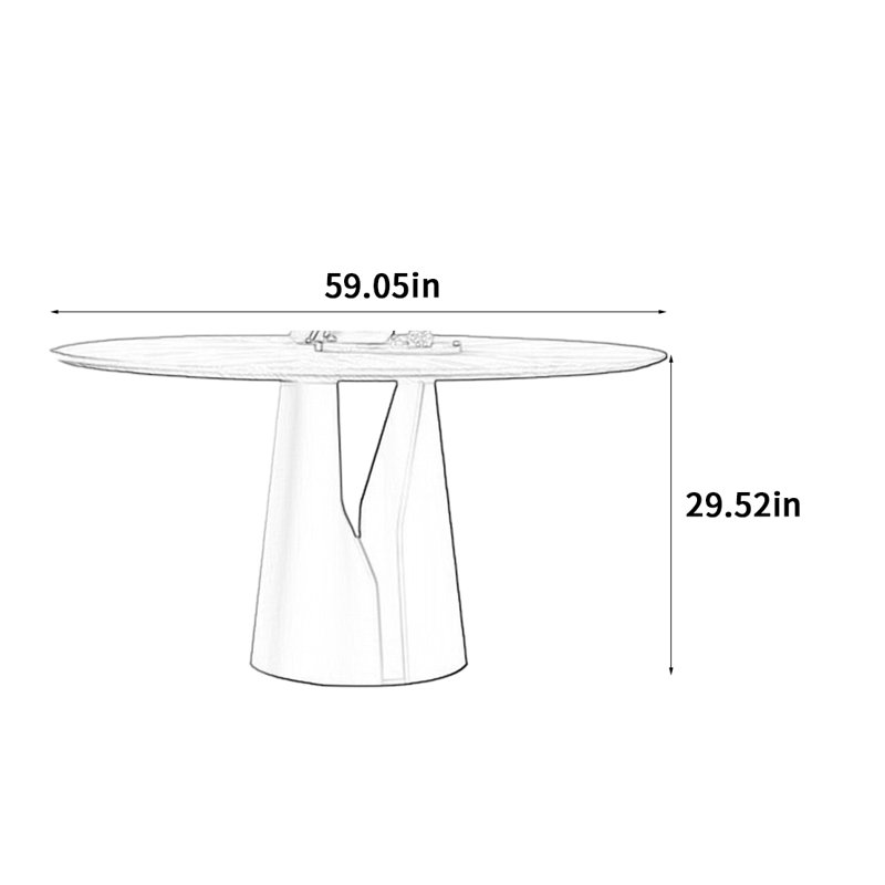 Brekyn, H 29,52 po x L 59,05 po x l 59,05 po