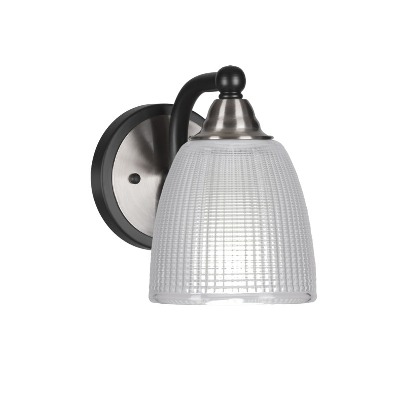 Michell 1-Light Wall Sconce, Matte Black/Brushed Nickel