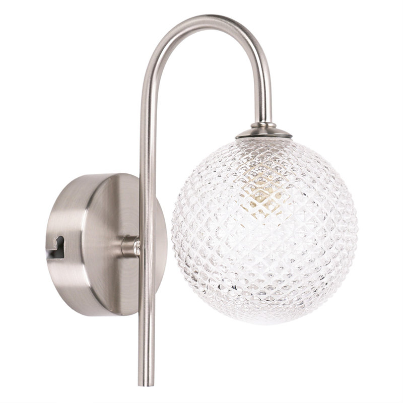 Abbegale Glass Armed Sconce, Yes