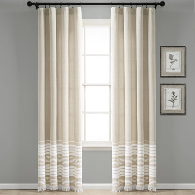Nantucket Cotton Semi Sheer Curtain Pair