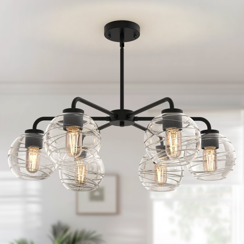 Luminaire suspendu encastré 6 lumières Tappen